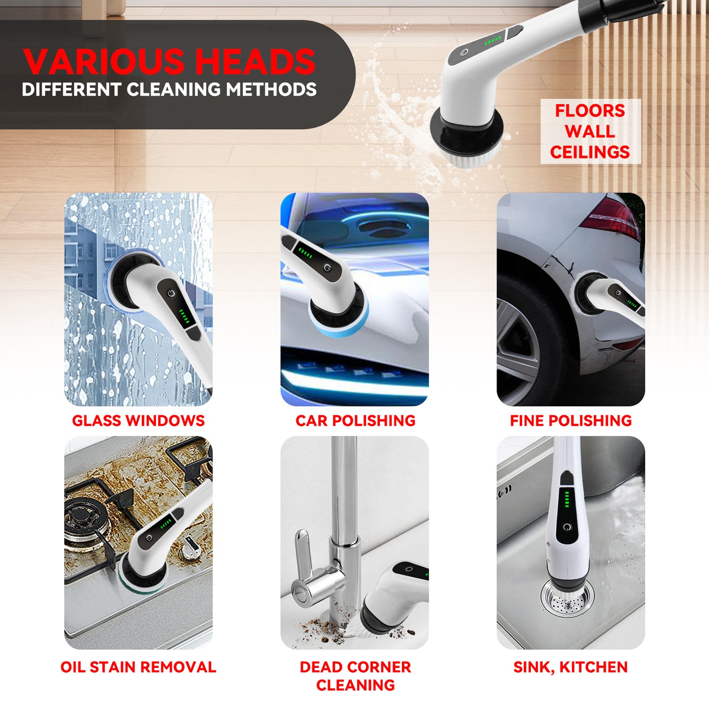 Cleanova Pro™ Cordless Power Scrubber